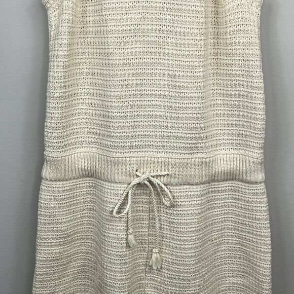 Universal Thread Beige Cotton Crochet Knit Sleeveless Romper Sz S NWT - Picture 3 of 14